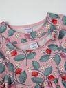 Kurzärmliges Mädchenkleid mit Erdbeeren-Print 2