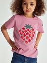 Mädchen T-Shirt mit Erdbeeren-Brustprint 2