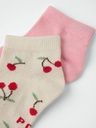 2er-Pack Sneakersocken Kirschen-Print 2