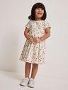 Kurzarm-Mädchenkleid mit Erdbeeren-Print 2