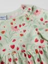 Kurzarm-Mädchenkleid mit Erdbeeren-Print 3