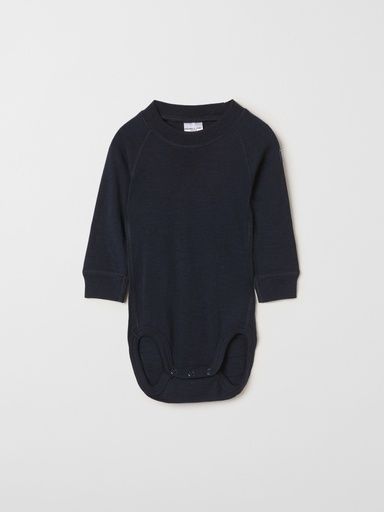 [01-22062.10] Kransen Langarmbody aus Merinowolle (Dunkelblau, 50-56)