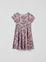 Kurzärmliges Mädchenkleid mit Erdbeeren-Print
