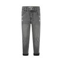 Weite Mädchen Jeans mit Blumenstickerei
