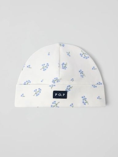 [01-37297.1] Baby-Mütze mit Blümchen-Print (36/38)