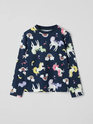 [01-37309.1] Mädchen Langarmshirt mit Einhorn-Print (98)
