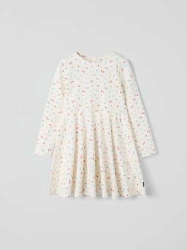 [01-37322.1] Langärmliges Mädchen Jerseykleid geblümt (92)