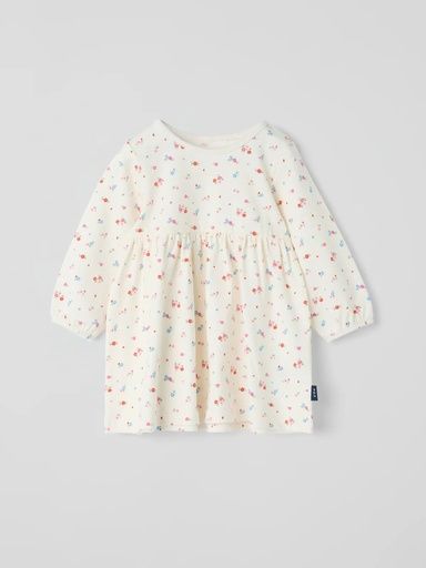 [01-37345.1] Langärmliges Baby-Kleid mit Blumen (62)