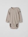 Gerippter Baby-Langarmbody mit Streifen