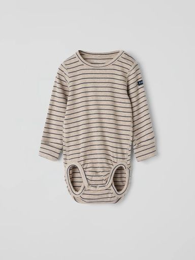 [01-37337.0] Gerippter Baby-Langarmbody mit Streifen (56)