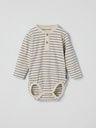 Baby-Langarmbody, gestreifte Ärmel