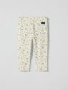 Gerippte Baby-Leggings mit Blumen-Print