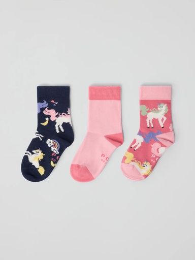 [01-37354.0] 3-Pack Kindersocken bunt gemustert (Rosa, 22/24)
