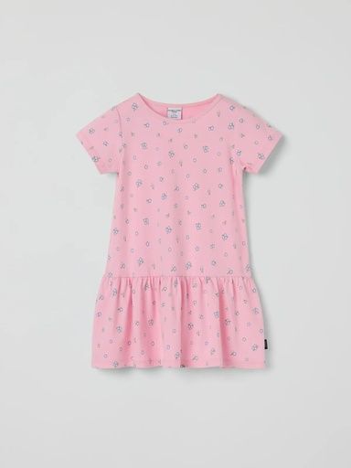 [01-37727.1] Mädchen Kurzarmkleid mit Blumen-Print (92)