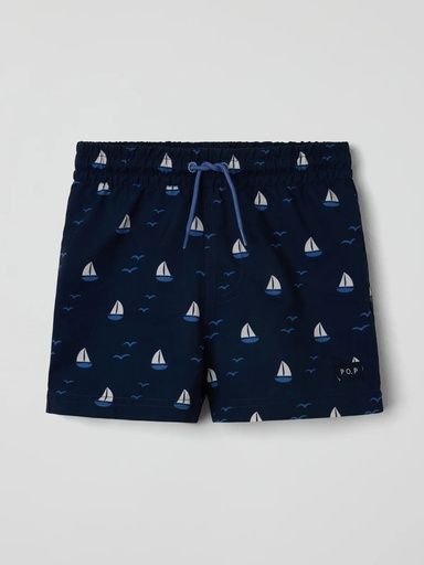 [01-37757.1] Badeshorts für Jungen mit Segelbooten-Print (86/92)