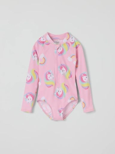 [01-37760.0] Mädchen UV-Langarm-Badeshirt Einhorn-Print (98/104)