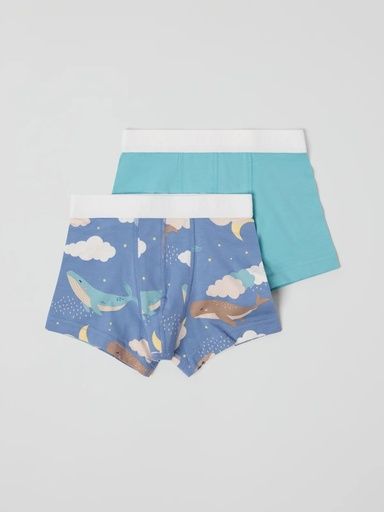 [01-37767.1] 2-Pack Knaben Boxershorts Wal-Print (86/92)