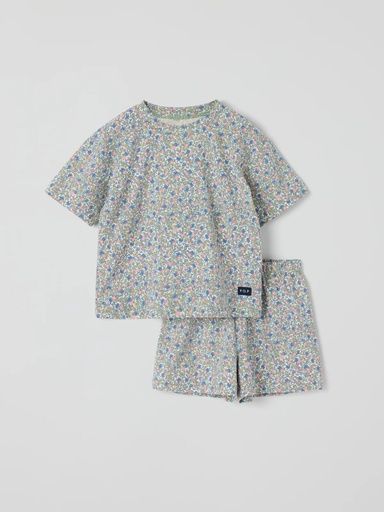 [01-37771.1] Kurzes Kinder-Pyjama mit Blumen-Print (98/104)