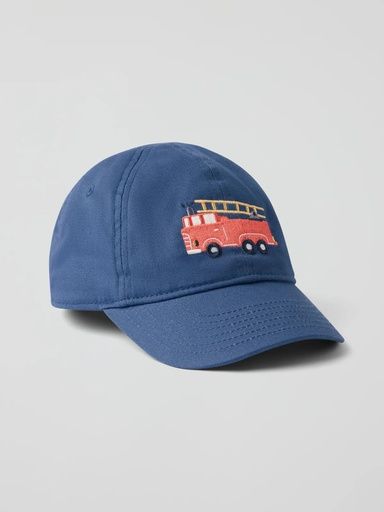 [01-38074.10] Kinder Baseballcap mit Stick-Motiv (Blau, 48/50)