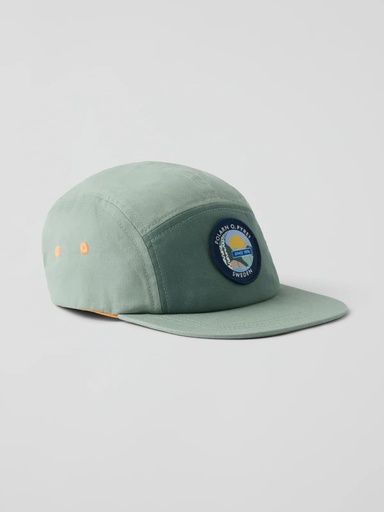 [01-38079.6] Kinder 5-Panel Mütze mit Gummizug Adventure (Grün, 48/50)