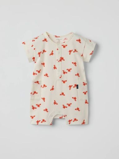 [01-38161.1] Kurzer Baby-Jumpsuit Krabben-Print (56)