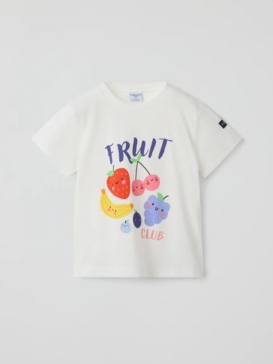 [01-38162.2] Kinder T-Shirt mit Print (Weiss, 92)