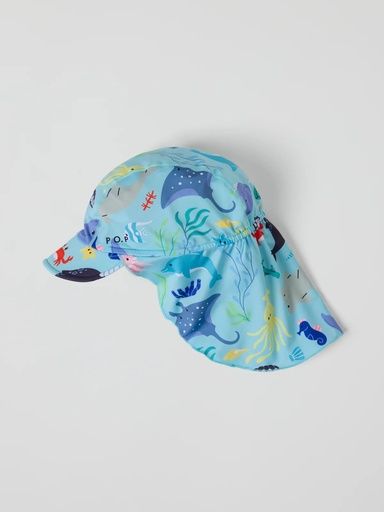 [01-37756.0] UV-Kappe mit Nackenschutz Meerestiere (48/50)