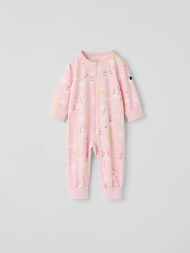 [01-38489.1] Baby-Pyjama Reisverschluss Einhorn-Print (62/68)