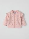 Geblümte Baby-Sweatjacke mit Volants