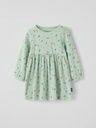Geripptes Langarm-Babykleid mit Blumenprint