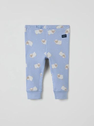[01-38508.1] Gerippte Babyhose mit Schäfchen-Print (56)