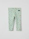 Gerippte Baby-Leggings mit Blumen-Print