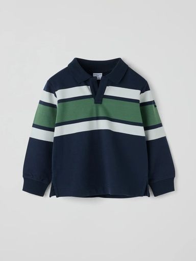 [01-38521.1] Langärmliges Knaben-Rugbyshirt gestreift (98)