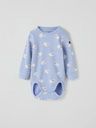 Rippsrtick Baby-Langarmbody mit Schäfchen