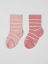 2-Pack gestreifte Kindersocken Bio-Baumwolle
