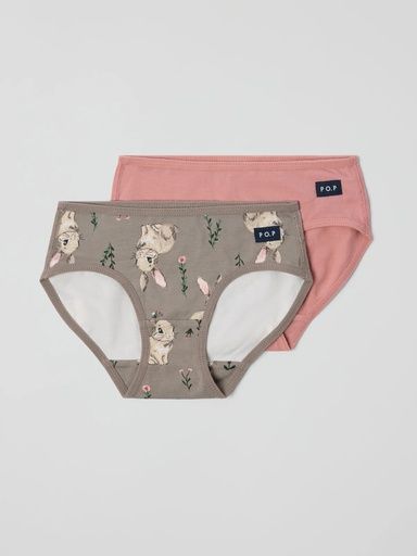 [01-39057.1] 2-Pack Mädchen Unterhosen Hasen-Print (86/92)