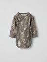 Baby-Langarm-Wickelbody Hasen-Print