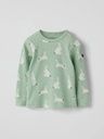 Geripptes Baby-Langarmshirt mit Hasenmotiv
