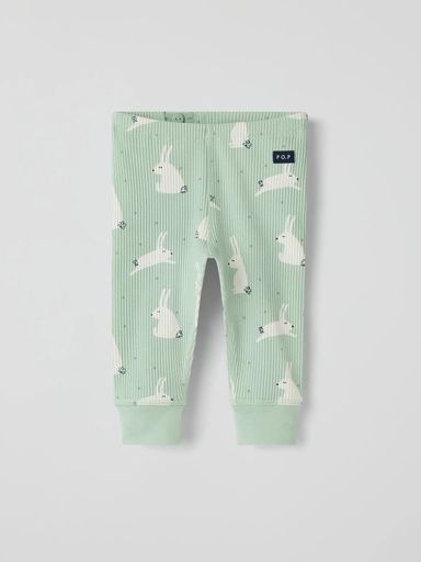 [01-39080.1] Gerippte Baby-Hose mit Hasenmotiv (56)