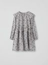Langärmliges Mädchenkleid mit Blumenmuster