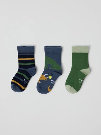 [01-38484.5] 3-Pack Kindersocken bunt gemustert (Blau, 22/24)