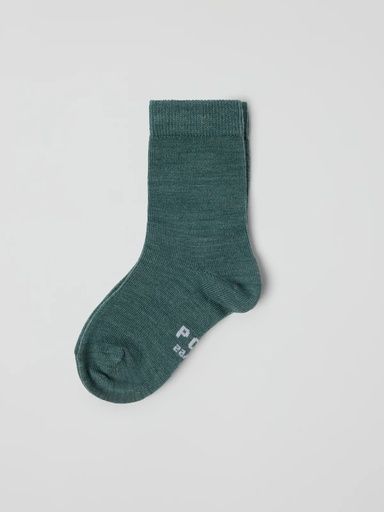 [01-38476.10] Kinder-Socken aus Merinowolle (Dunkelgrün, 40/42)