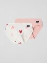 2-Pack Mädchen Unterhosen Herzenmotiv